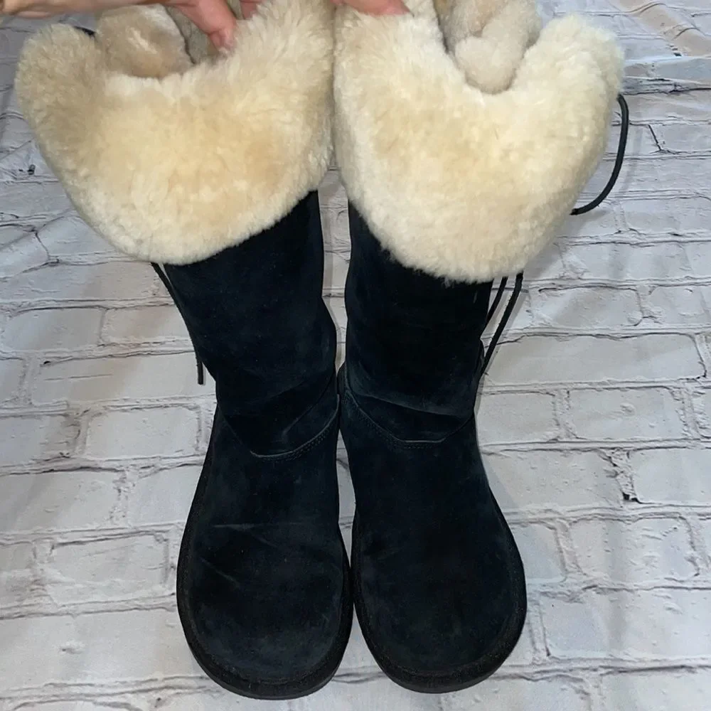 Black UGG 'Upside' Tall Australia Boots - 5 - Picture 5 of 9